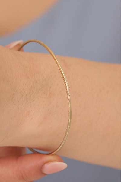 Nox Jewelry 925 Ayar Altın Mikron Kaplama Ajda Ray Gümüş Bilezik - BV00102