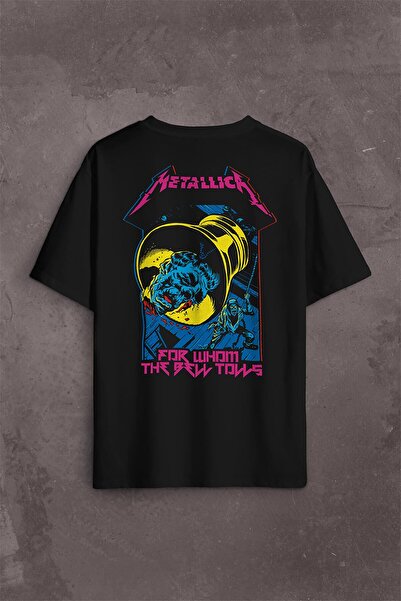 Kendim Seçtim Metallica For Who The Bell Tolls New Rock Metal Music Tricou su...