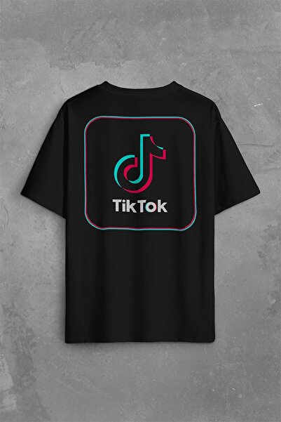 Kendim Seçtim Unisex Tik Tok Oversize kroj majica - prednja strana Štampano ,...