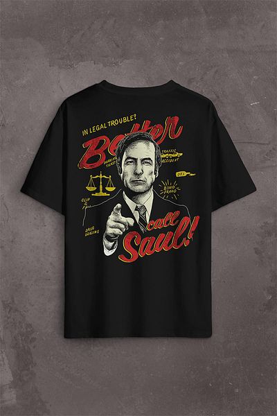 Kendim Seçtim Better Call Soul Breaking Bad Τηλεοπτική σειρά Ταινία πίσω εμπρός τυπωμένο μπλουζάκι υπερμεγέθη Unisex T-shirt