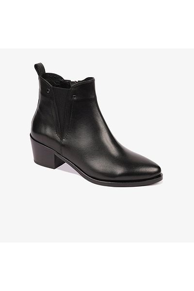Greyder 59134 Women's Black Genuine Leather Chelsea Boots