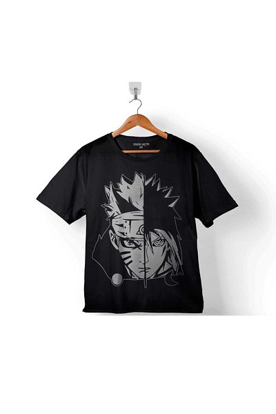 Kendim Seçtim تي شيرت للأطفال مطبوع عليه Naruto وSasuke Uzumaki Uchiha