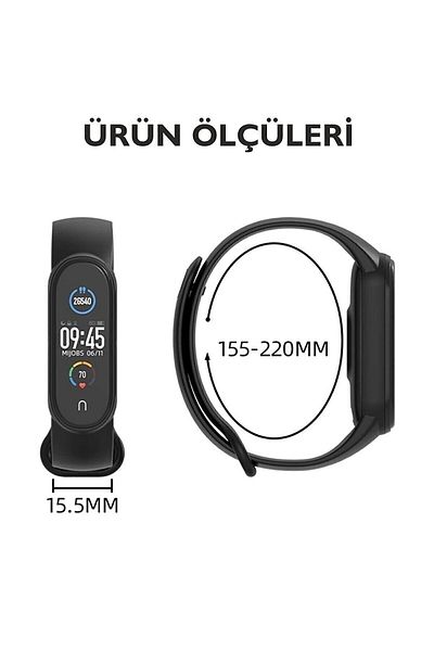 CONOCER Xiaomi Mi Band 5 And 6 Compatible Silicone High Quality Band Strap [Set of 5]