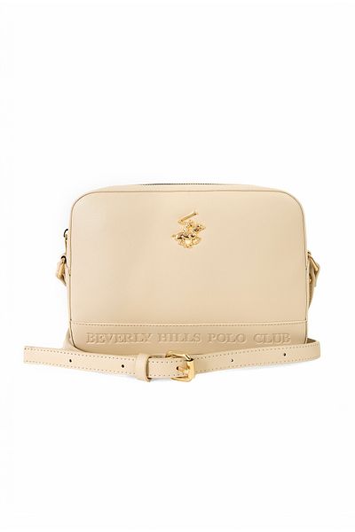 Beverly Hills Polo Club Μπεζ γυναικεία τσάντα ώμου 05BHPC107