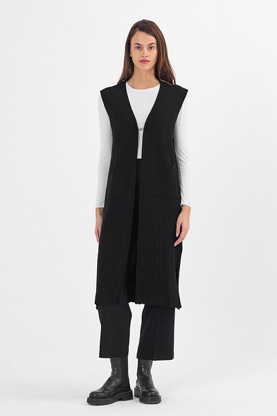 Uludağ Triko Women's Black Long Sports Vest