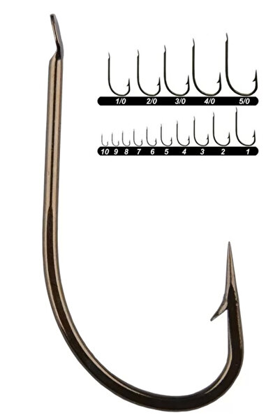 YOUVELLA 1405 Kısa Pala Dövme Çapraz Olta İğnesi 100'lü Kutu Bronz 5/0