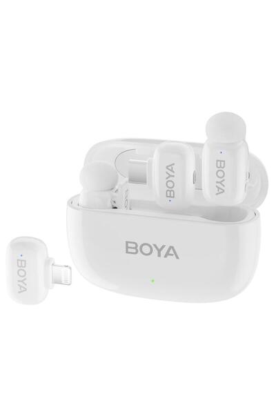 BOYA Mini Wireless Yaka Mikrofonu - Beyaz
