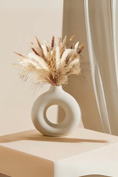 Minima Art Studio İskandinav Tarzı Bohem 12 cm Vazo Pinterest Pampas Vazosu Dekoratif Salon Aksesuarı Masa Süsü