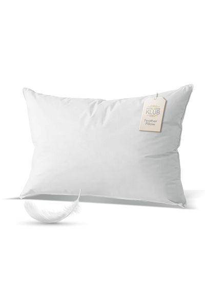Hotel Linen Klub Duck Down Feather  Pillow - Provide Optimal Comfort, Superior Support, and Breathability