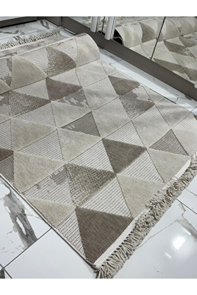 MBA MODA 1091 VİZON Halı Yolluk Bukle Salon Halısı Antre Hol Koridor Halısı Kabartmalı Makine Halısı