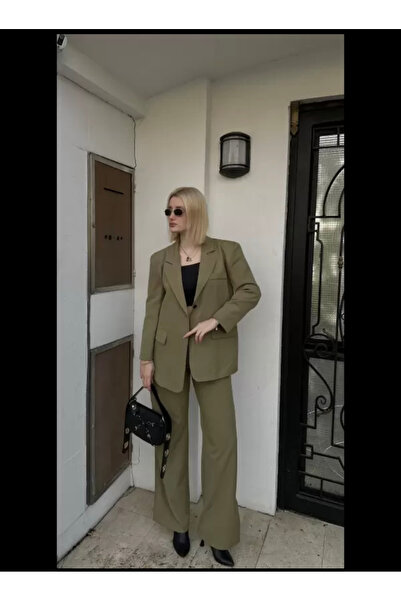 AÈC PRIVÈ Kadın Içi Astarlı Blazer Ceket Pantolon Takım 7778