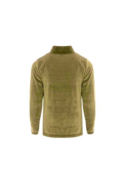 shop Green Color Zippered 3 Pocket Fleece