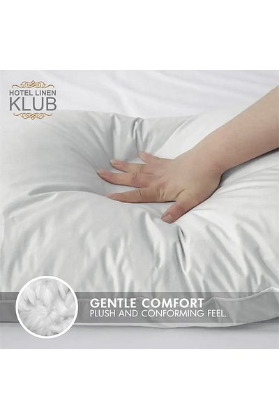 Hotel Linen Klub Duck Down Feather  Pillow - Provide Optimal Comfort, Superior Support, and Breathability