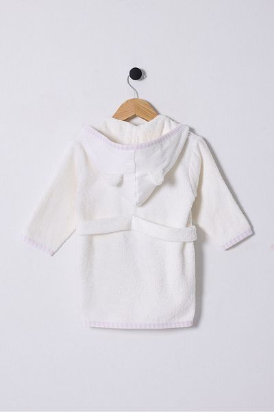 U.S. Polo Assn. يو اس بولو اسن. رداء حمام كريمي للفتيات الصغيرات