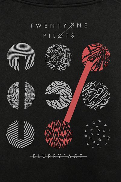 Kendim Seçtim Hanorac imprimat cu logo Twenty One Pilots Stressed față și spate Hanorac cu glugă unisex