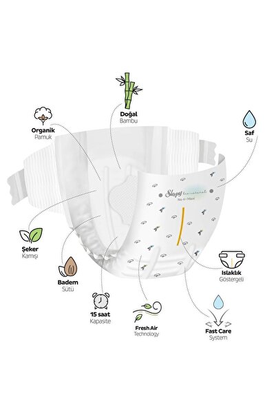 Sleepy Bio Natural Premium Plus Gross Paket Bebek Bezi 3 Numara Midi 100 Adet