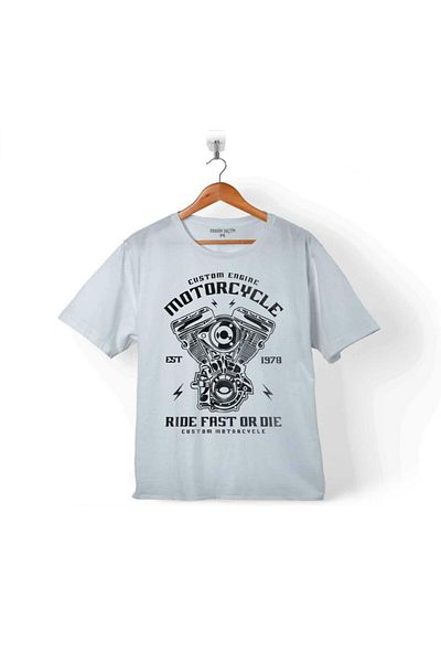 Kendim Seçtim Tricou pentru copii Custom Engine Motorcycle Ride Fast Or Die 1978
