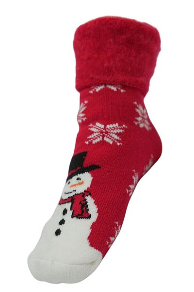 Slayt Women's Winter Thermal Christmas Themed Fleece Socks