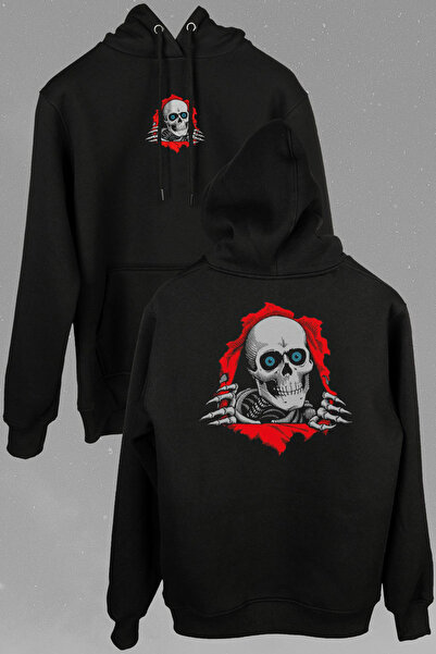 Kendim Seçtim Powell Peralta Skull Skull Skeleton Blue Eye Prednja i zadnja s...