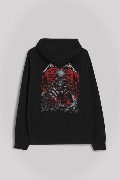 Kendim Seçtim Metallica Rock Red Metal Music Patruzeci de James Lars Hanorac imprimat față și spate Hanorac cu glugă unisex