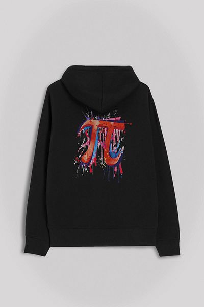 Kendim Seçtim Hanorac cu glugă unisex cu imprimeu 3,14 Pi Count - Design față și spate pentru ziua de 14 martie