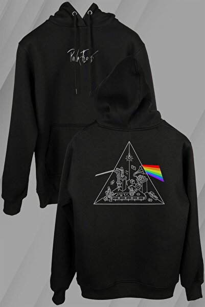 Kendim Seçtim Pink Floyd Carnegıe Hall Dark Side Of The Moon Ön Ve Arka Baskılı Sweatshirt Unisex Kapüşonlu Hoodie