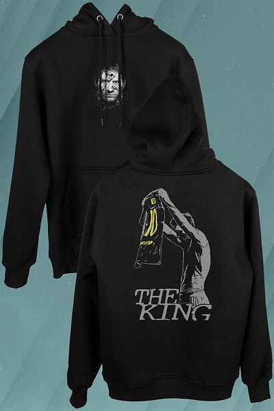 Kendim Seçtim The King Leo Andres Lionel Messi Barcelona Psg Hanorac imprimat față și spate Hanorac cu glugă unisex