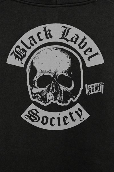 Kendim Seçtim Hanorac cu glugă unisex cu glugă cu imprimeu în față și în spate Black Label Socıety Anarchy