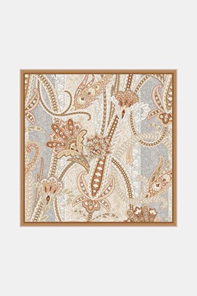 Vakko Μεταξωτό μαντήλι - 4145-64 Ανοιχτό καφέ