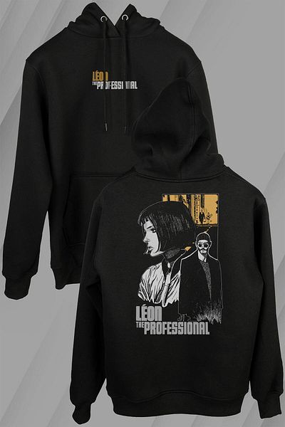 Kendim Seçtim Mathilda Leon The Professional Power of Love Hanorac imprimat față și spate Hanorac cu glugă unisex