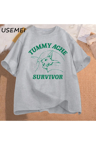 Drippy Survivor Funny Stomach Pain T-shirt - Pamuk paket majica za muškarce i...