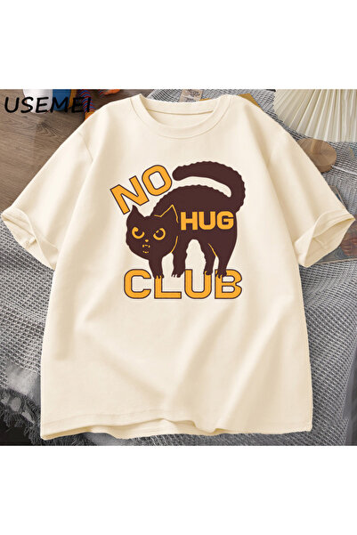 Drippy Hug Club Black mačka Holiday T-shirt - Pamuk, kratki rukav