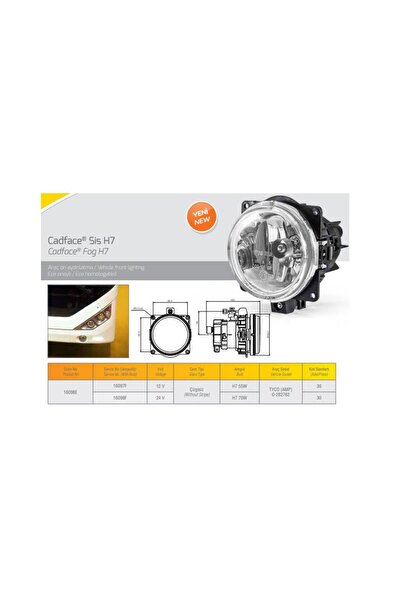 AYGERSAN H7 SİS LAMBASI 24V KARSAN JEST OTOKAR CADFACE DÜZ CAM FARBA 16097E