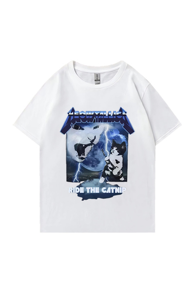 Drippy Meowtallica Plde Catnlp - Ανδρικό και γυναικείο αστείο μπλουζάκι με με...