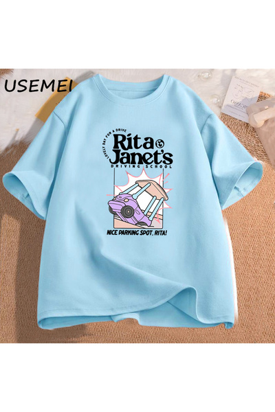 Drippy Чоловіча комічна футболка Rita і Janet - з малюнком «Школа водіння», футболка «Назад до школи»