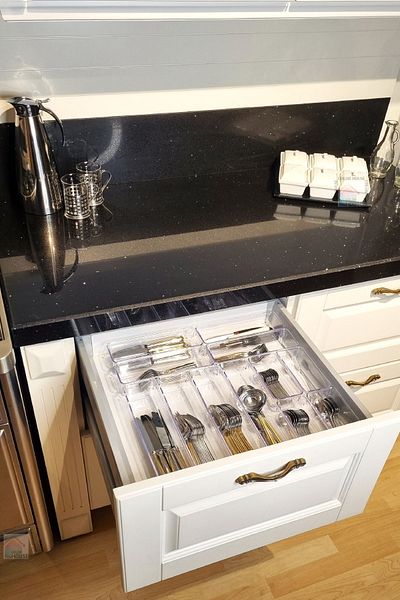 color house Σετ 12 Modular Spoon Rest - Organizer συρταριού κουζίνας, διαφανές διαφανές