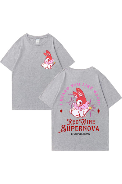 Drippy Чоловіча та жіноча футболка Chappell Roan Red Wine Supernova - Harajuk...