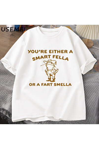 Drippy Pametna žena sa detaljima retro crtanog filma T-shirt - Čudan model ka...