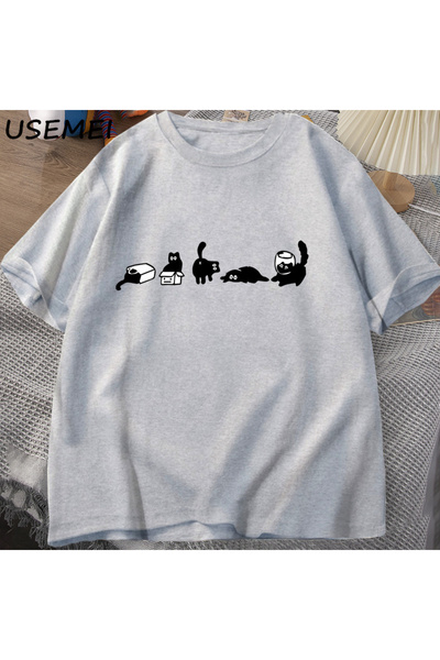 Drippy Muškarci - Five Souls mačka Majice T-shirt, kratkih rukava, smešne Pam...