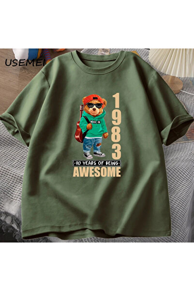 Drippy Proizvedeno 1983. godine, 40 Years Awesome muški T-shirt - Medvedić Sa...