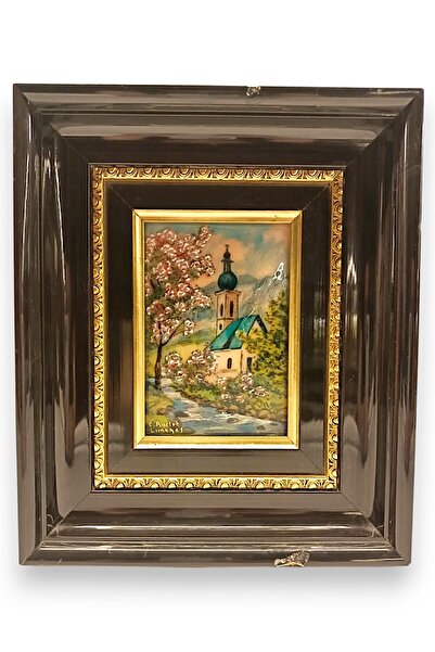 Fransız Limoges VİNTAGE ANTİKA SANATÇI İMZALI FRANSIZ LİMOGES TABLO