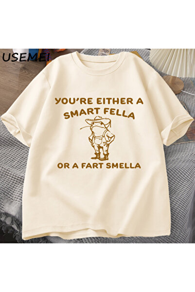 Drippy Pametna žena sa detaljima retro crtanog filma T-shirt - Čudan model ka...