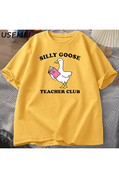 Drippy Silly Pamuk Pack Goose Teacher T-shirt - Žene/Muškarci, Majica za povr...