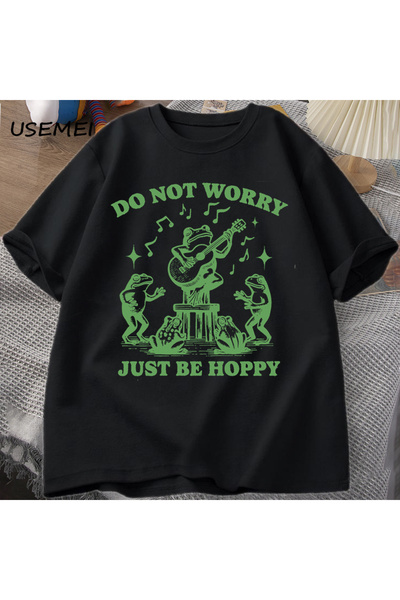 Drippy Ne brini, samo budi vesela žaba T-shirt Muška ležerna Pamuk Smiješna l...