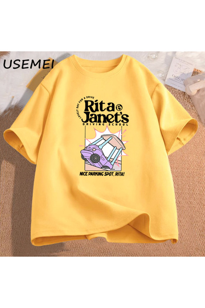 Drippy Чоловіча комічна футболка Rita і Janet - з малюнком «Школа водіння», футболка «Назад до школи»