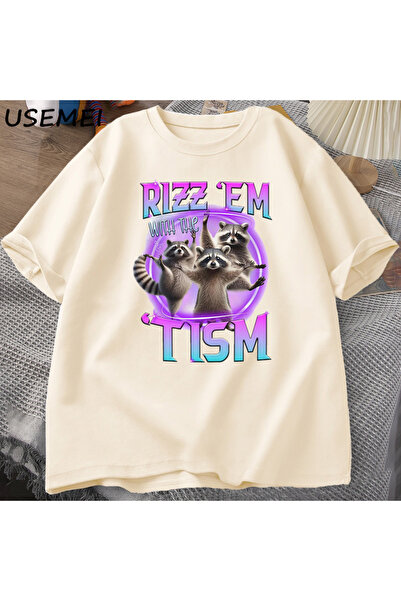 Drippy Raccoon Rizz Em Tism - Trash Panda Sa deznom Muška majica sa šaljivim ...