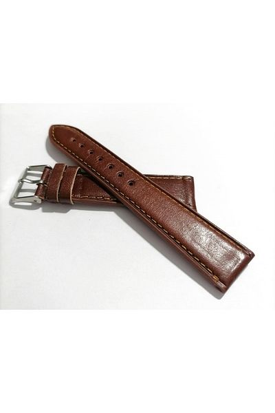 FADO 20 mm (123) Brown Genuine Calf Leather Watch Band - Fits for Any Watch
