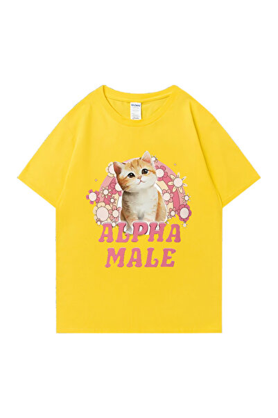 Drippy Alfa muška i ženska grafička majica Rainbow Sa deznom - slatka, smešna...