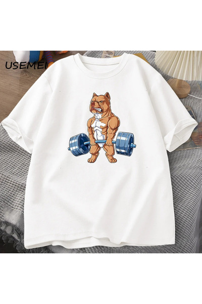 Drippy Muški sportovi T-shirt - Dizanje tegova Pit Bull, Smiješno dizanje mrt...