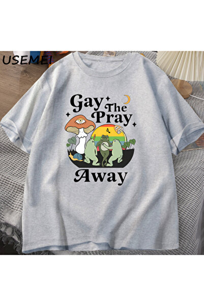 Drippy Gay Pray Away majica za žene i muškarce, mesec ponosa, žaba, LGBTQ T-s...